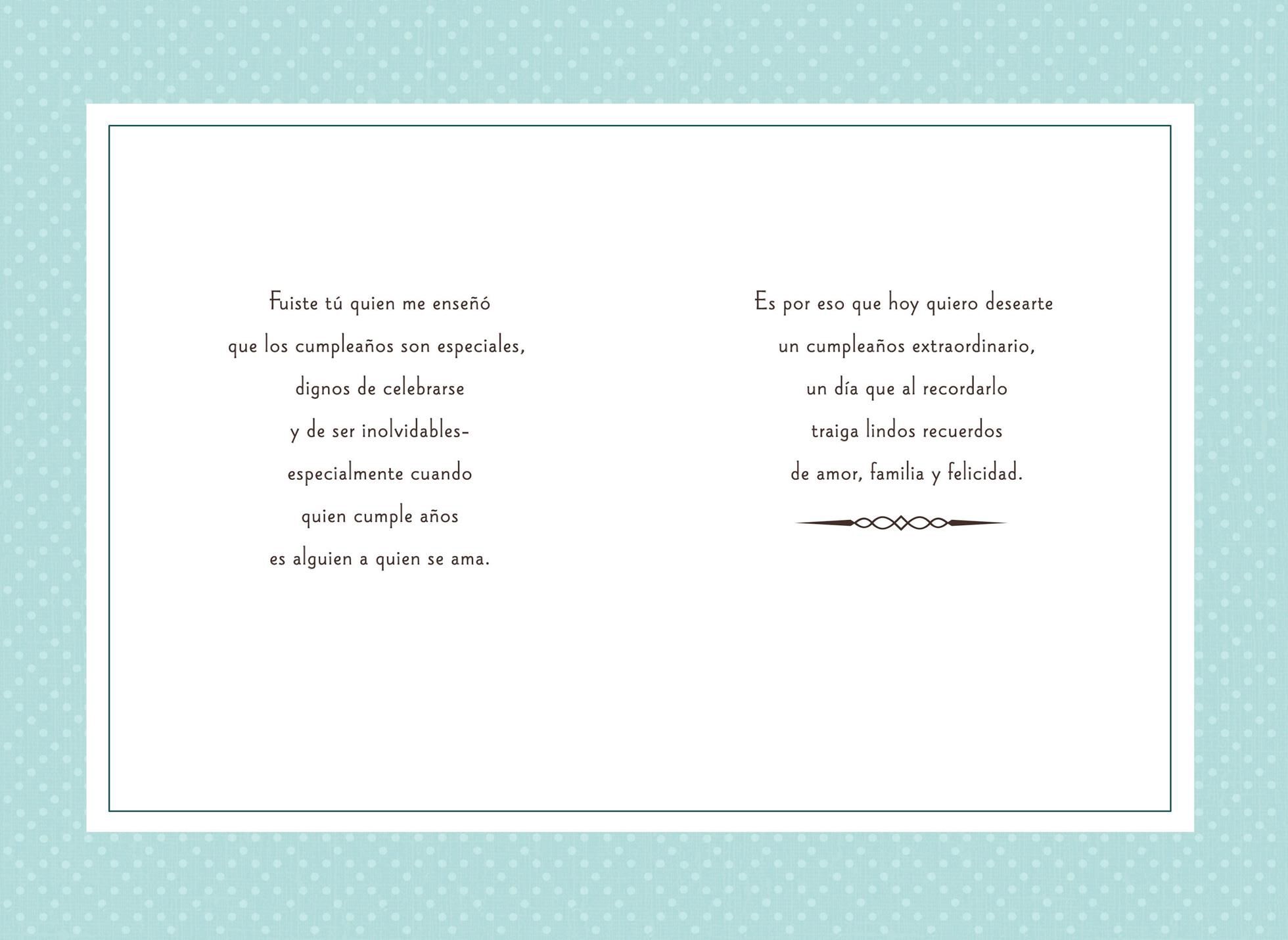 Pastel Flowers Spanish-Language Birthday Card for Mom