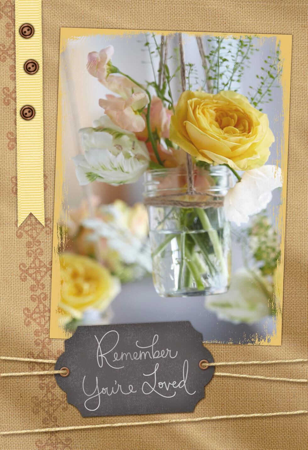 Flowers in a Glass Jar Grandparents Day Card