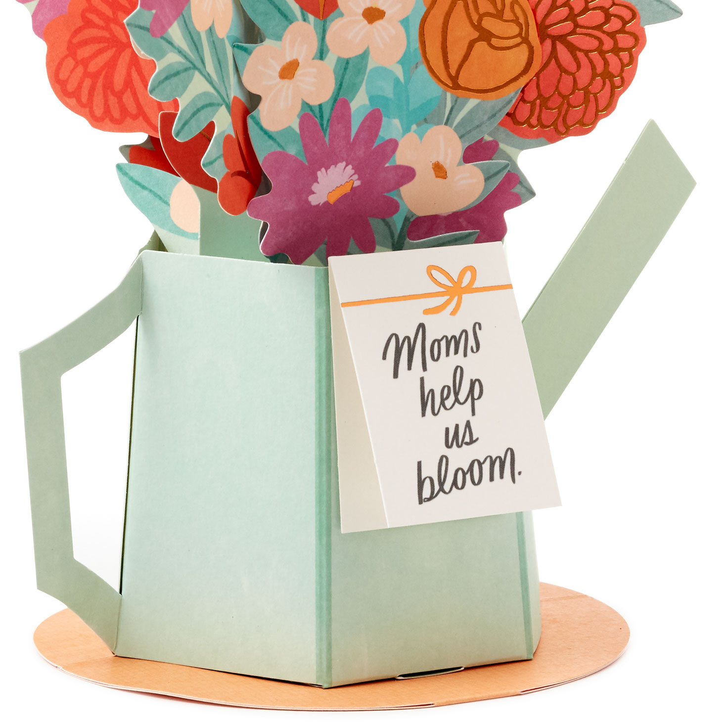 Watering Can With Flowers Pop-Up Card for Mom upclose view image number 3
