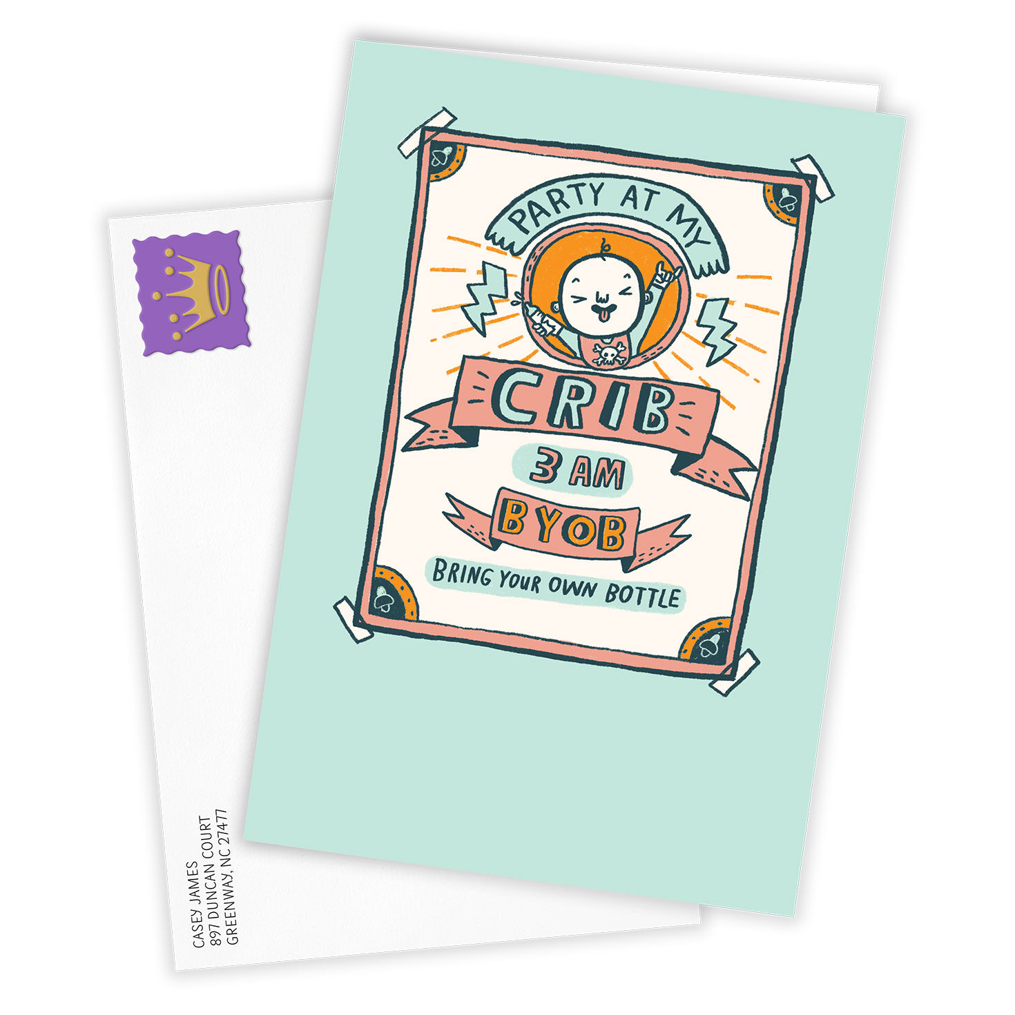 Party at My Crib Funny Custom New Baby Card for only USD 4.99 | Hallmark