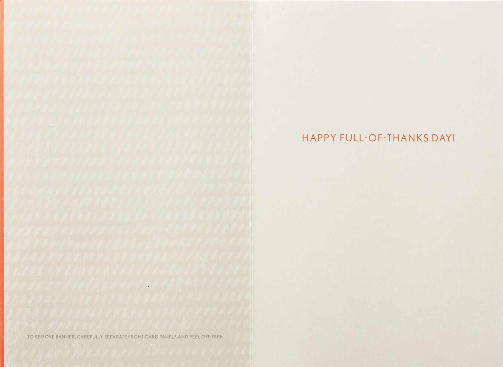 Full Hearts Banner Thanksgiving Card