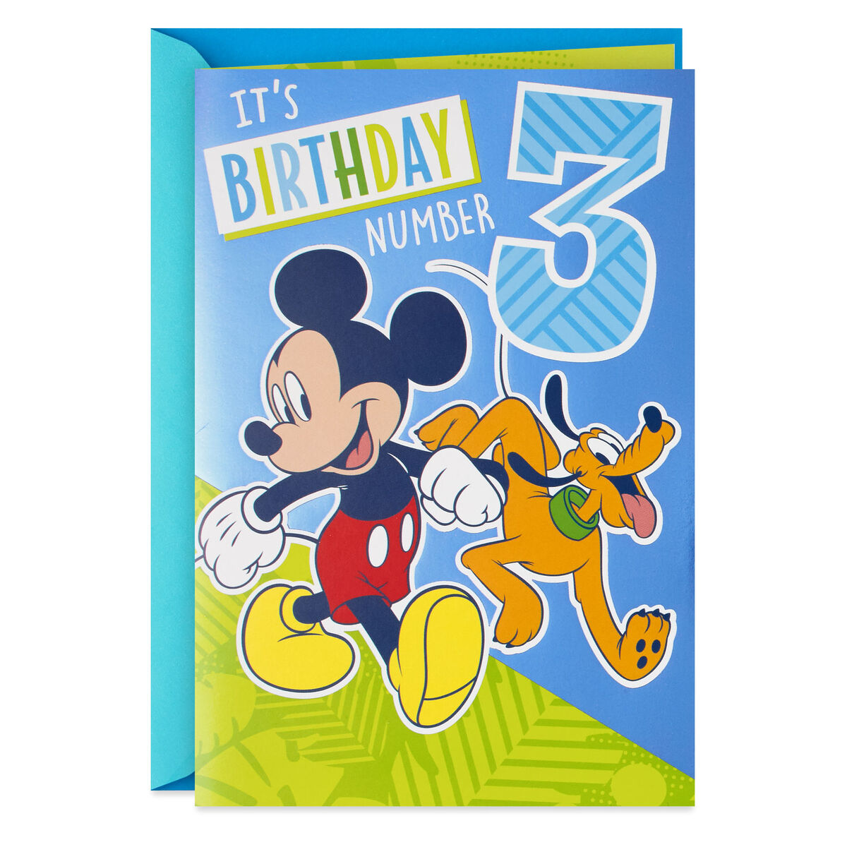 Mickey Mouse 3rd Birthday Card With Sticker - Greeting Cards - Hallmark