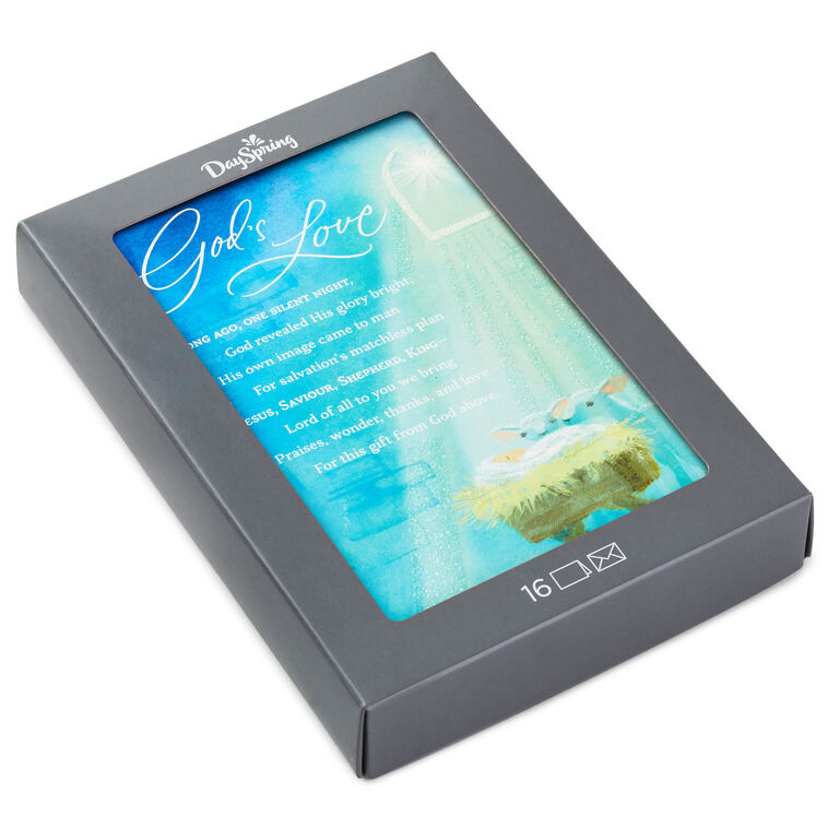 God's Love Religious Boxed Christmas Cards, Pack of 16