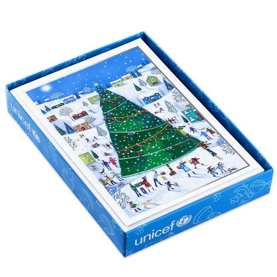 UNICEF Folk Art Christmas Tree Christmas Cards, Box of 20, , large image number 1