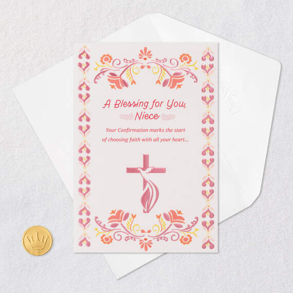 A Blessing for You Religious Confirmation Card for Niece, , large image number 6