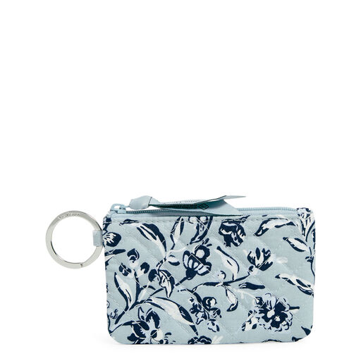 Vera Bradley Zip ID Case in Perennials Gray, 