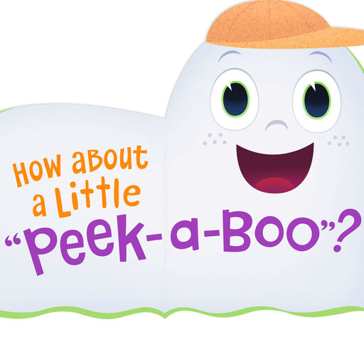 Ghost Peek-a-Boo First Halloween Card for Grandson, 