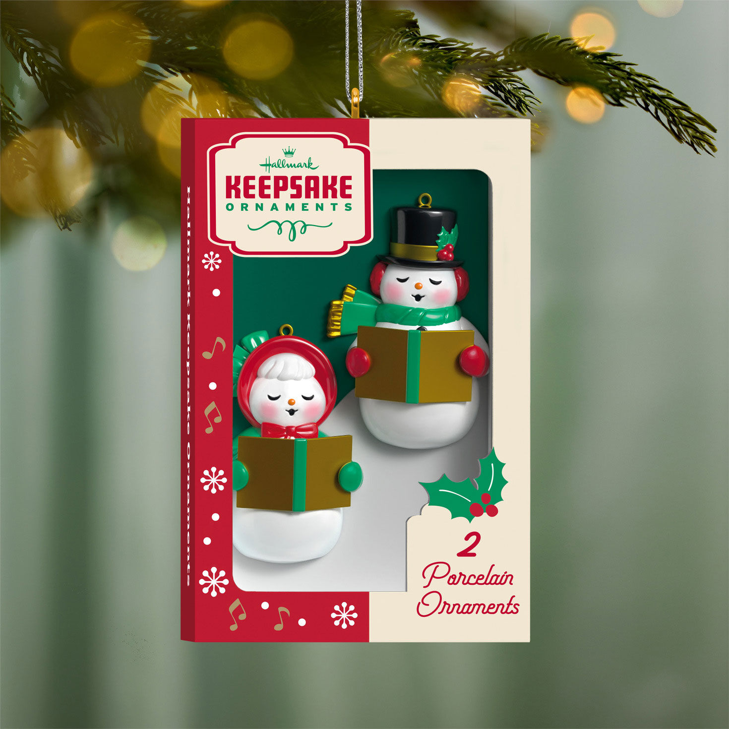 Vintage Snowman Ornaments Keepsake Ornament hanging on tree image number 2