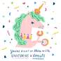 Unicorns and Donuts Birthday Card, , large image number 1