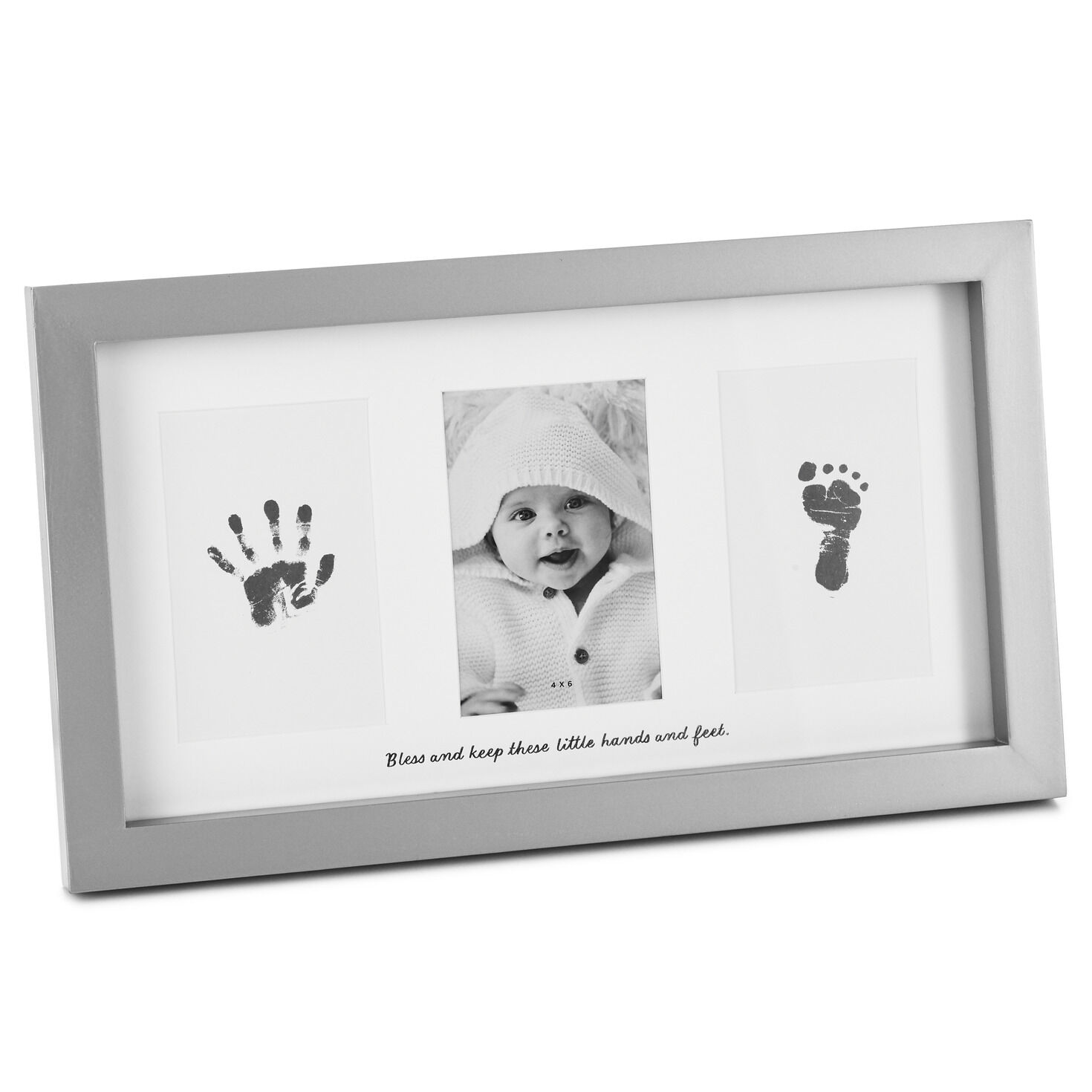 Framed Personalised Hand Print Footprint Kit Baby Shower Fathers Day Gift Idea 