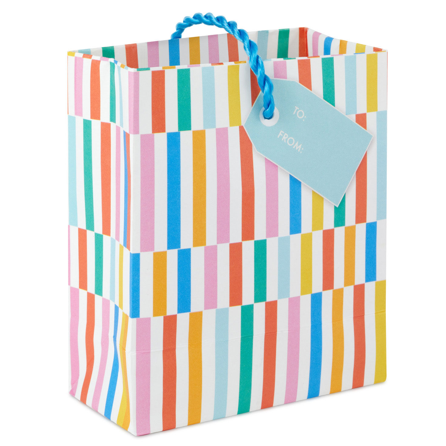 Vertical Lines Multicolor Mini Bag for Gift Cards Back image number 6