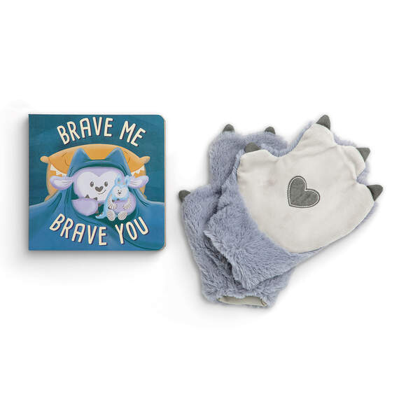 Demdaco Brave Me Brave You Board Book & Monster Mittens Gift Set