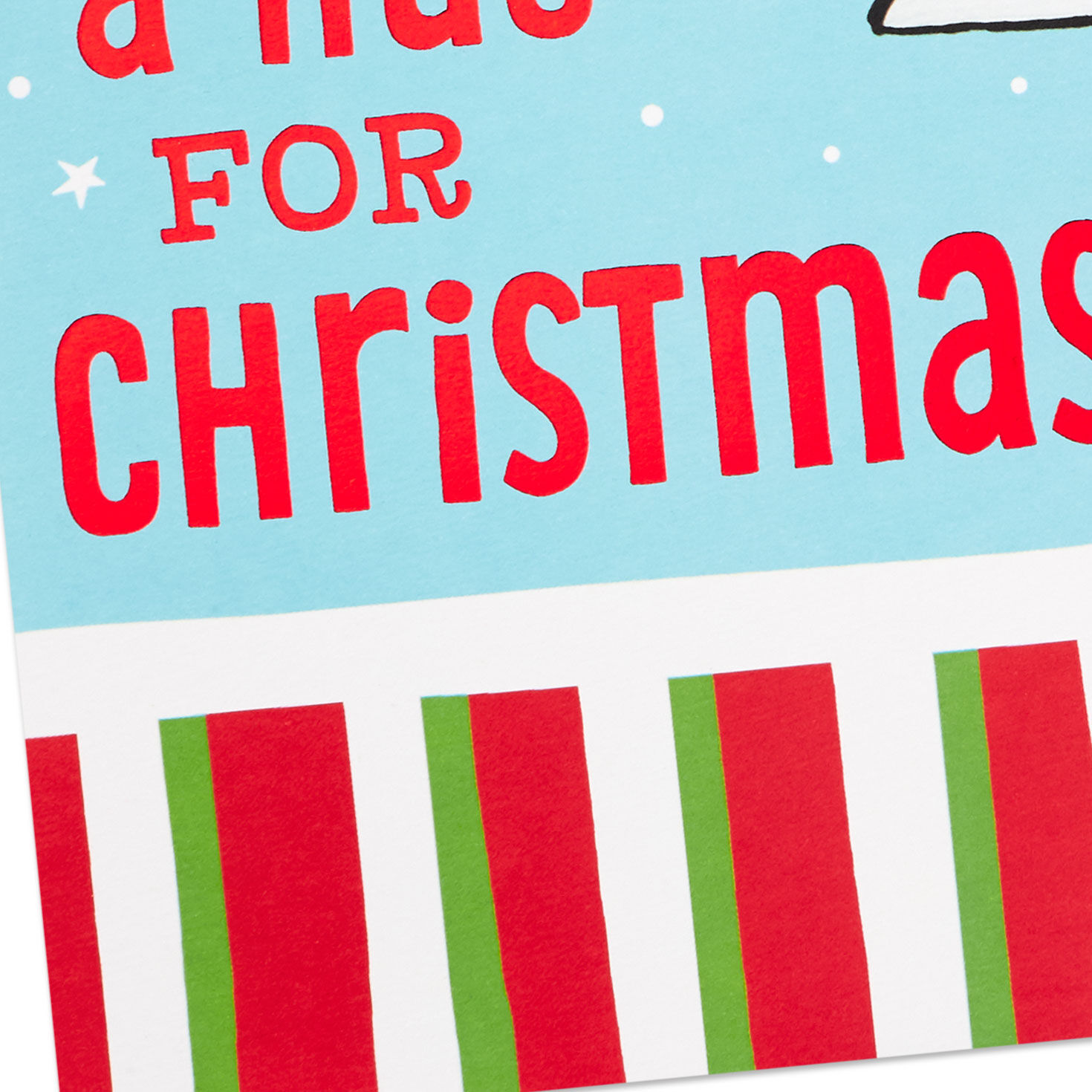 Peanuts Snoopy on Snowy Blue Christmas Card Card Cover Detail image number 5