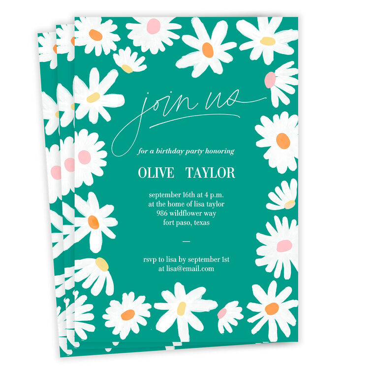Daisies Join Us Party Invitation