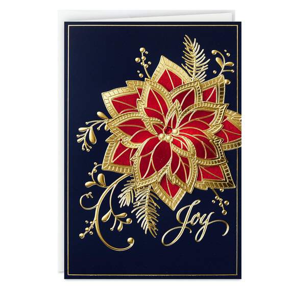 Elegant Poinsettia Christmas Cards, Box of 12, , large image number 3