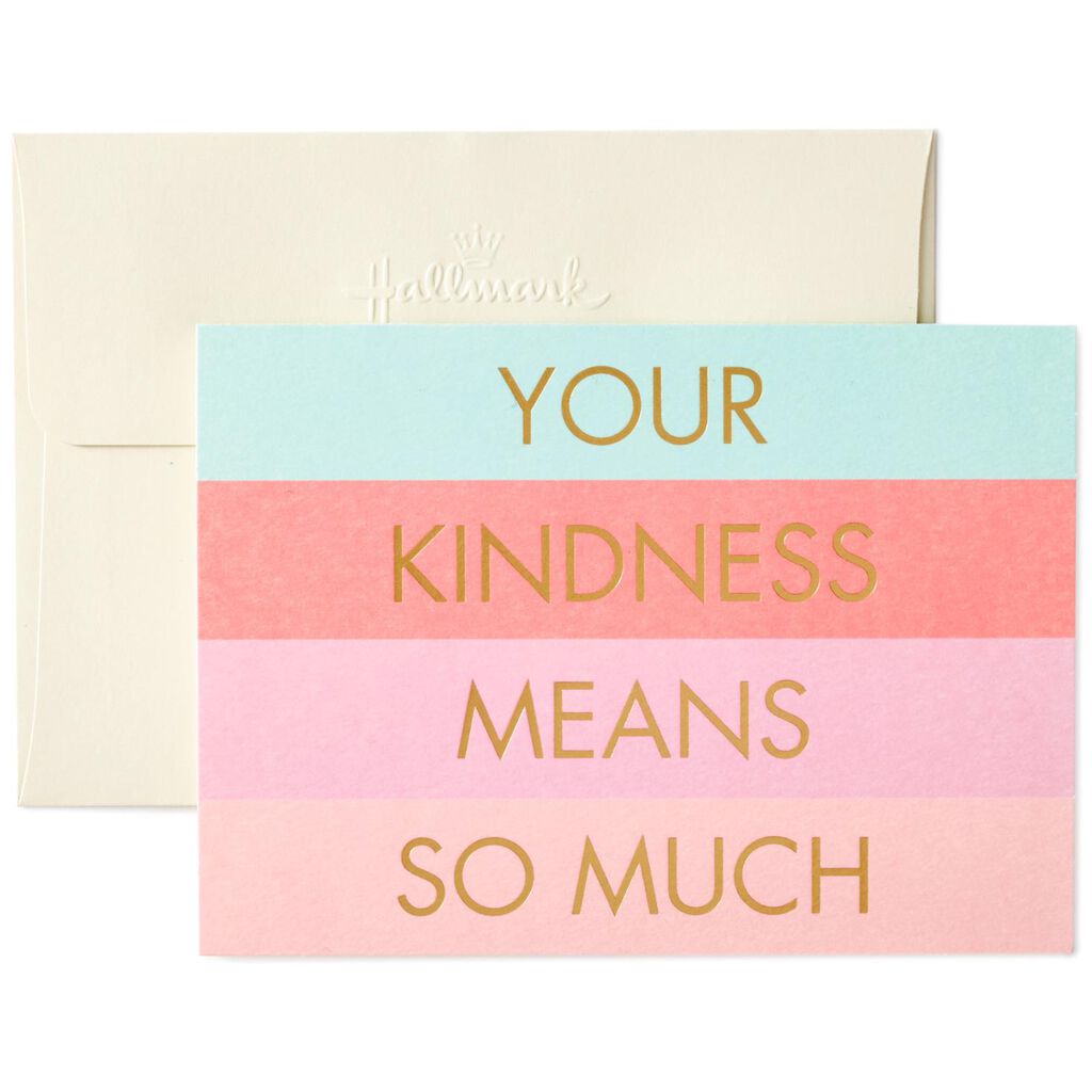 your kindness means so much thank you notes box of 10 note cards