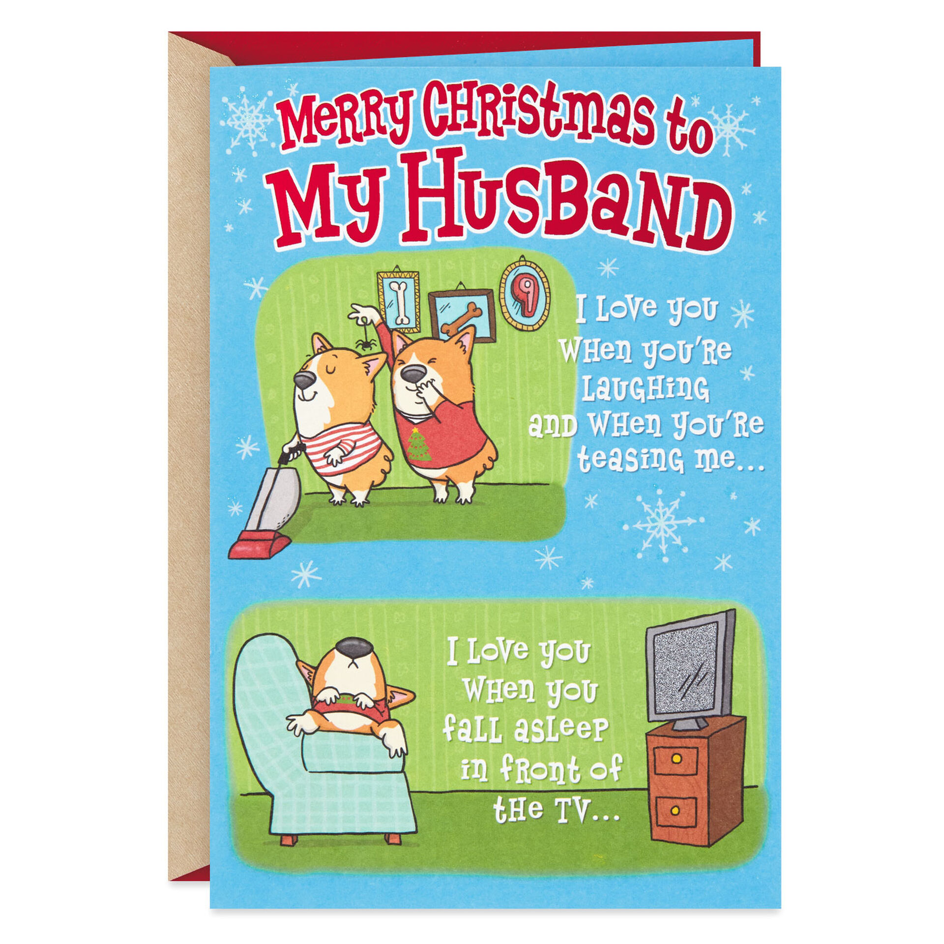 I Love You When Funny PopUp Christmas Card for Husband  Greeting