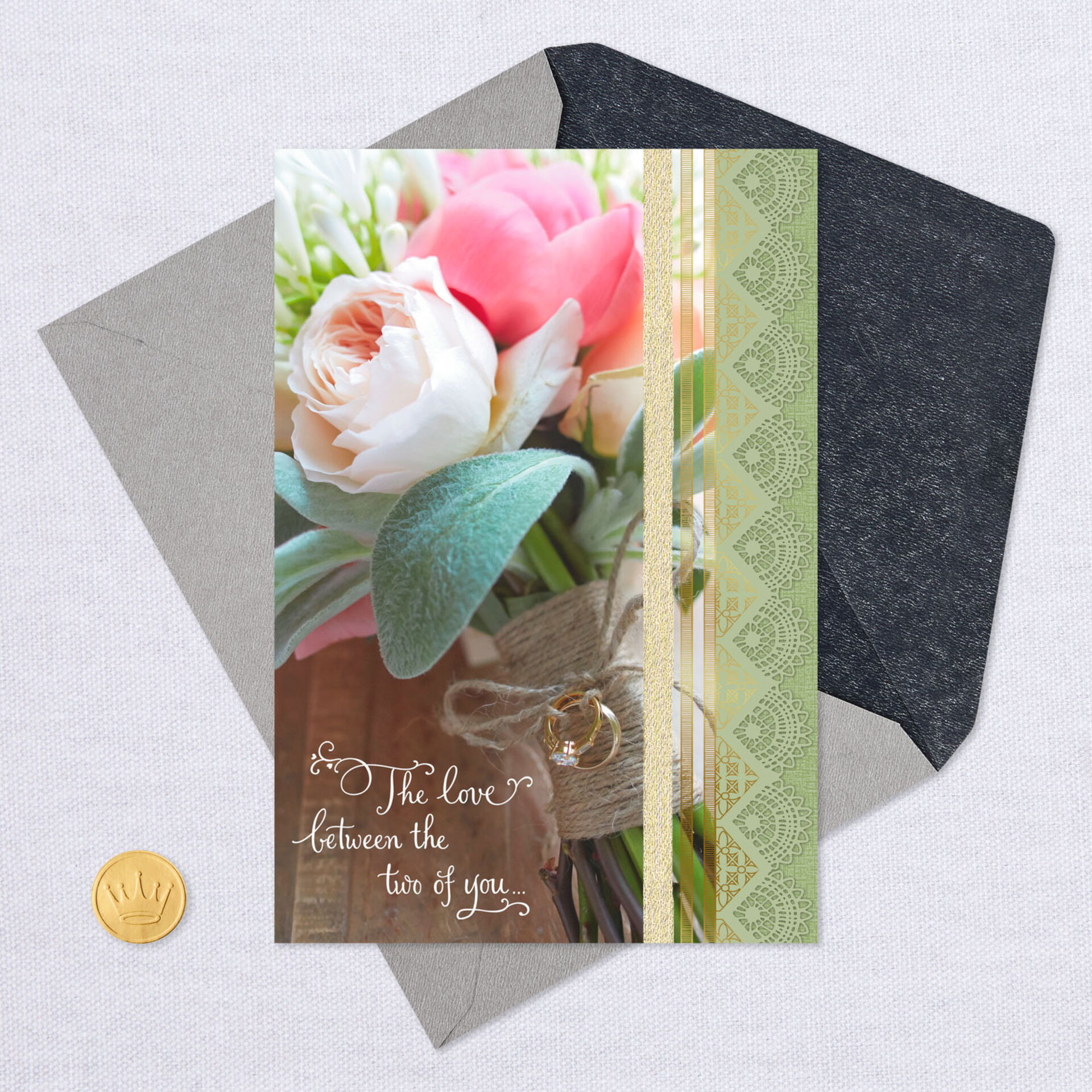 Bouquet And Rings Wedding Card For Son And Daughter In Law Greeting Cards Hallmark