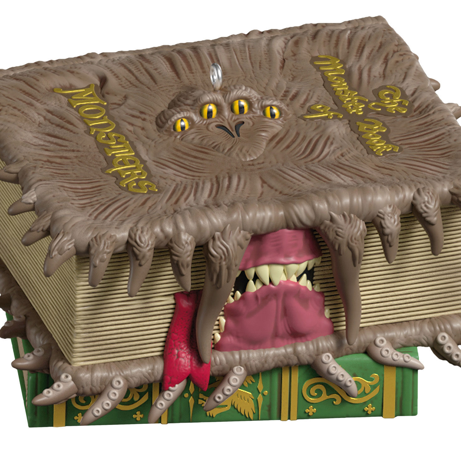 Harry Potter Monster Book Keepsake Ornament upclose view image number 5