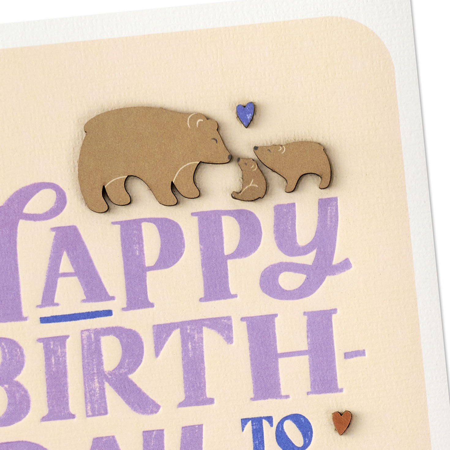 Mama Bear and Cubs Birthday Card for Mom From All Card Front Detail image number 4