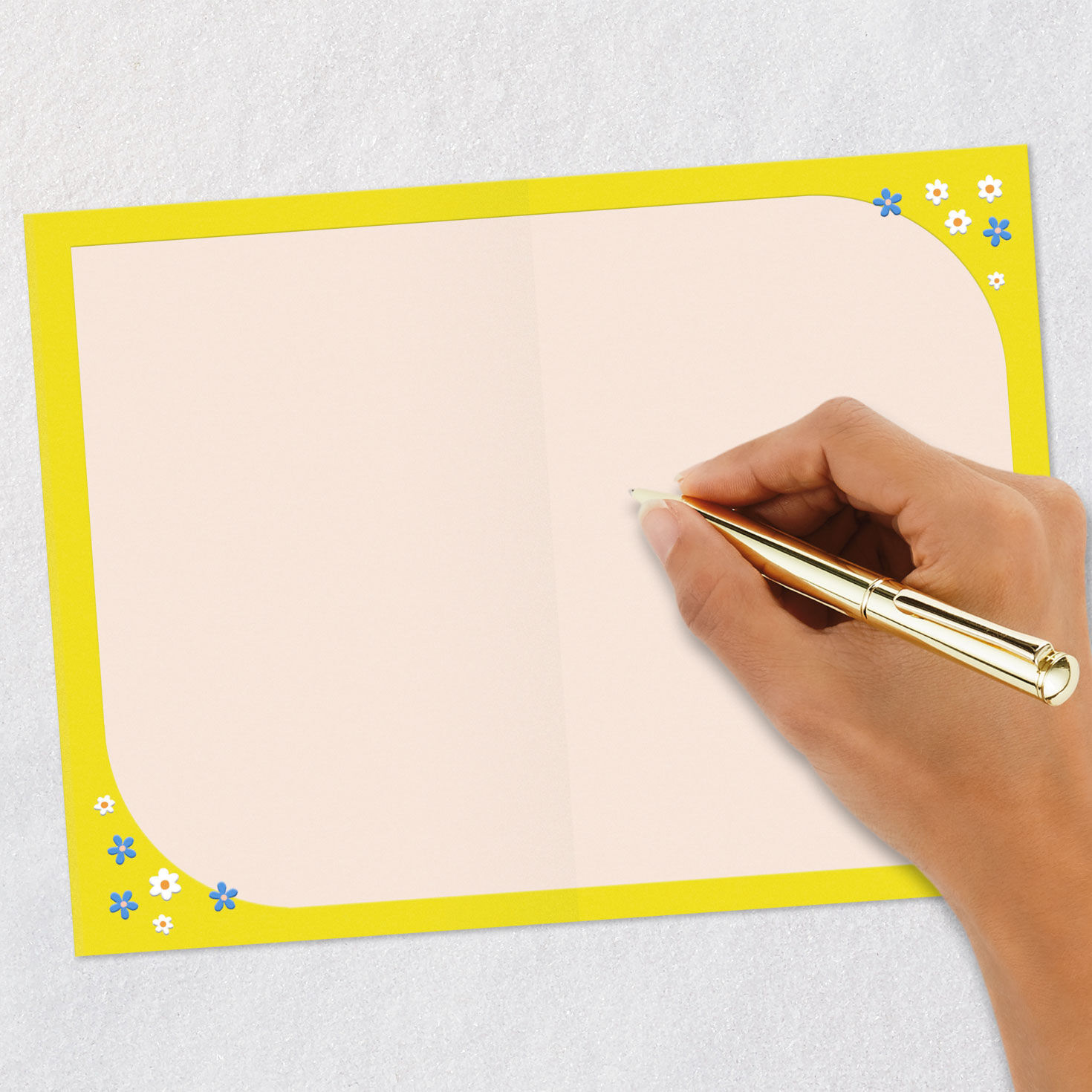 Puppy Dog in Field of Flowers Blank Card Signing card image number 5