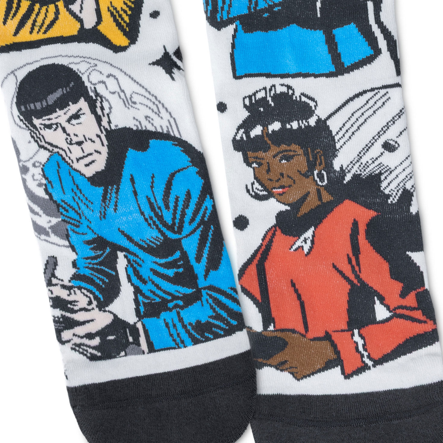 Star Trek&trade; Crew of the Enterprise Novelty Crew Socks upclose view image number 3