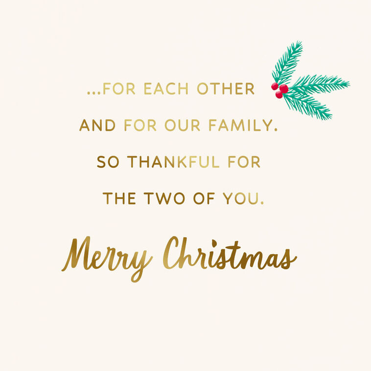 2 Mittens Granddaughter and Husband Christmas Card  image number 2