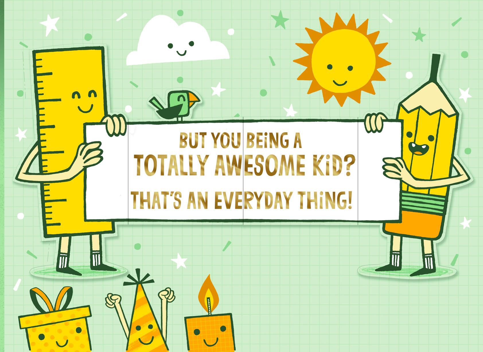 Totally Awesome Kid Birthday Card