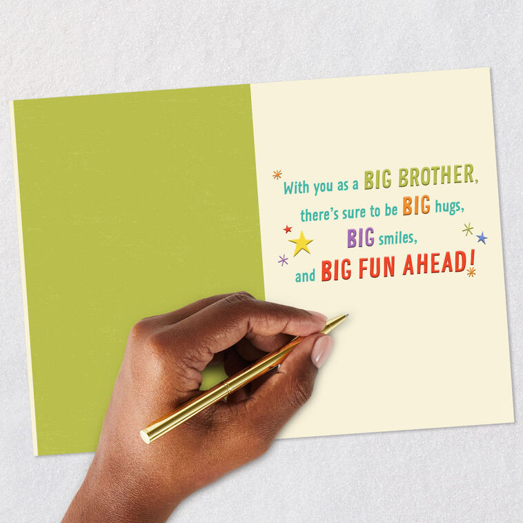 Colorful Lettering and Stars Best Big Brother Card Signing card image number 6