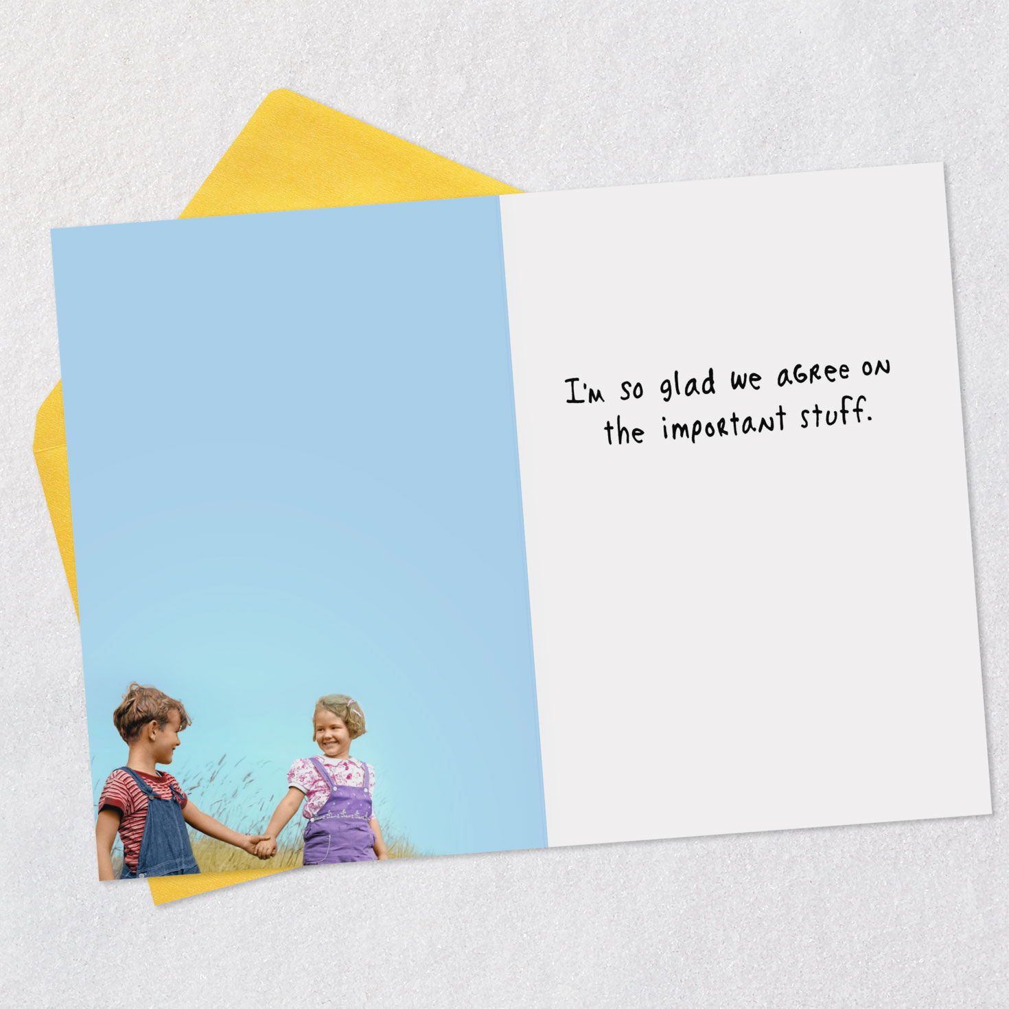 Boy and Girl Holding Hands Funny Anniversary Card  image number 3