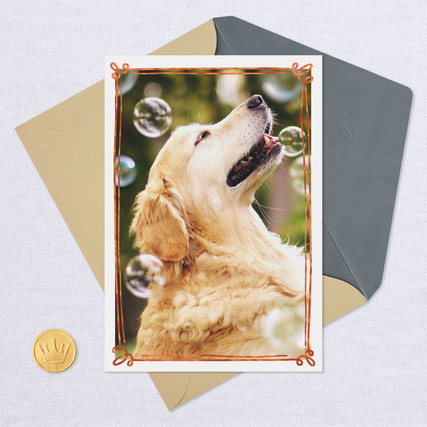 Happy Thoughts Dog With Bubbles Encouragement Card, , large image number 5
