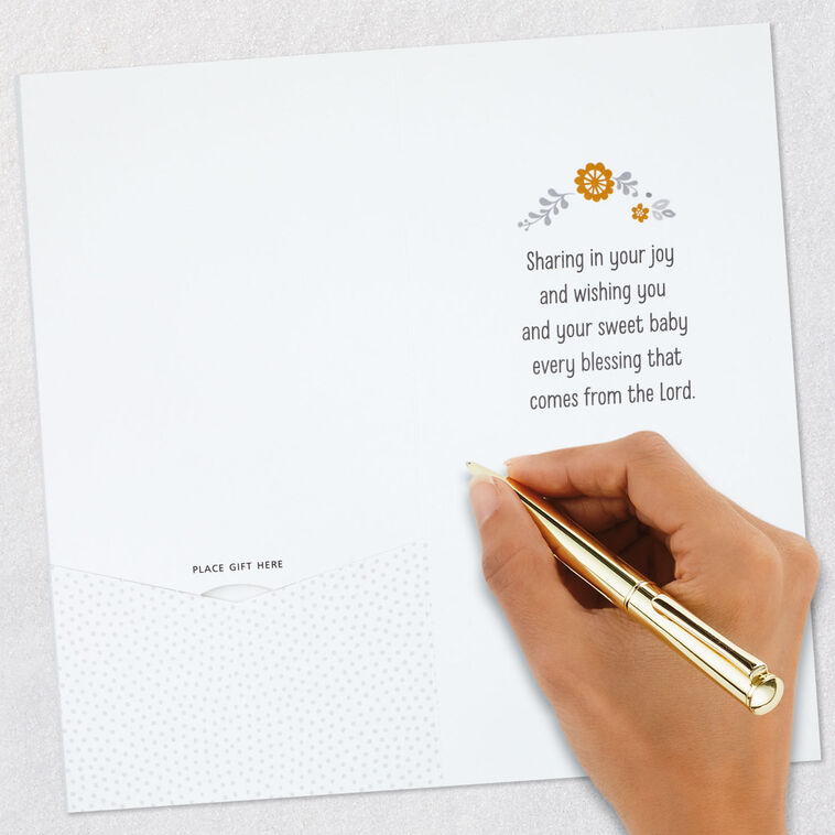 Little Lamb Money Holder Baby Baptism Card  image number 7