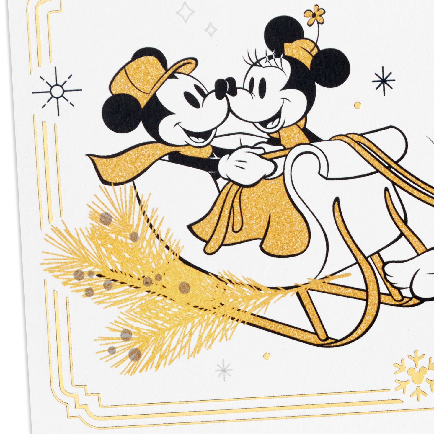 Disney Mickey Mouse and Minnie Mouse Sleigh Ride Christmas Note Cards, , large image number 3