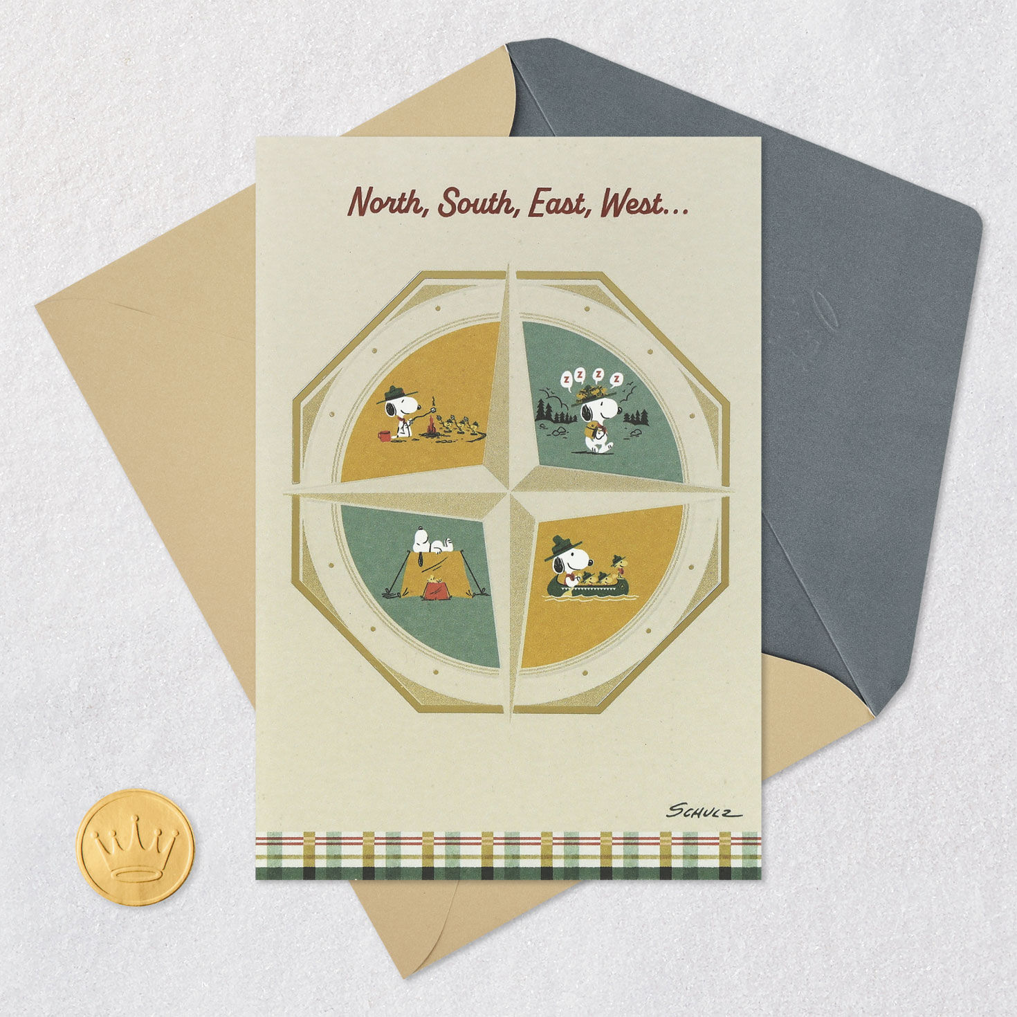 Peanuts® Beagle Scouts Compass No One Like You Birthday Card for only USD 4.59 | Hallmark