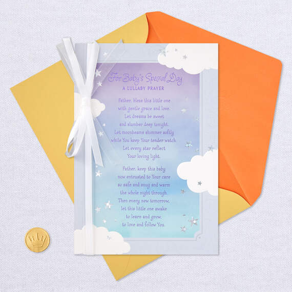 Sweet Baby Lullaby Prayer Baptism Card, , large image number 5