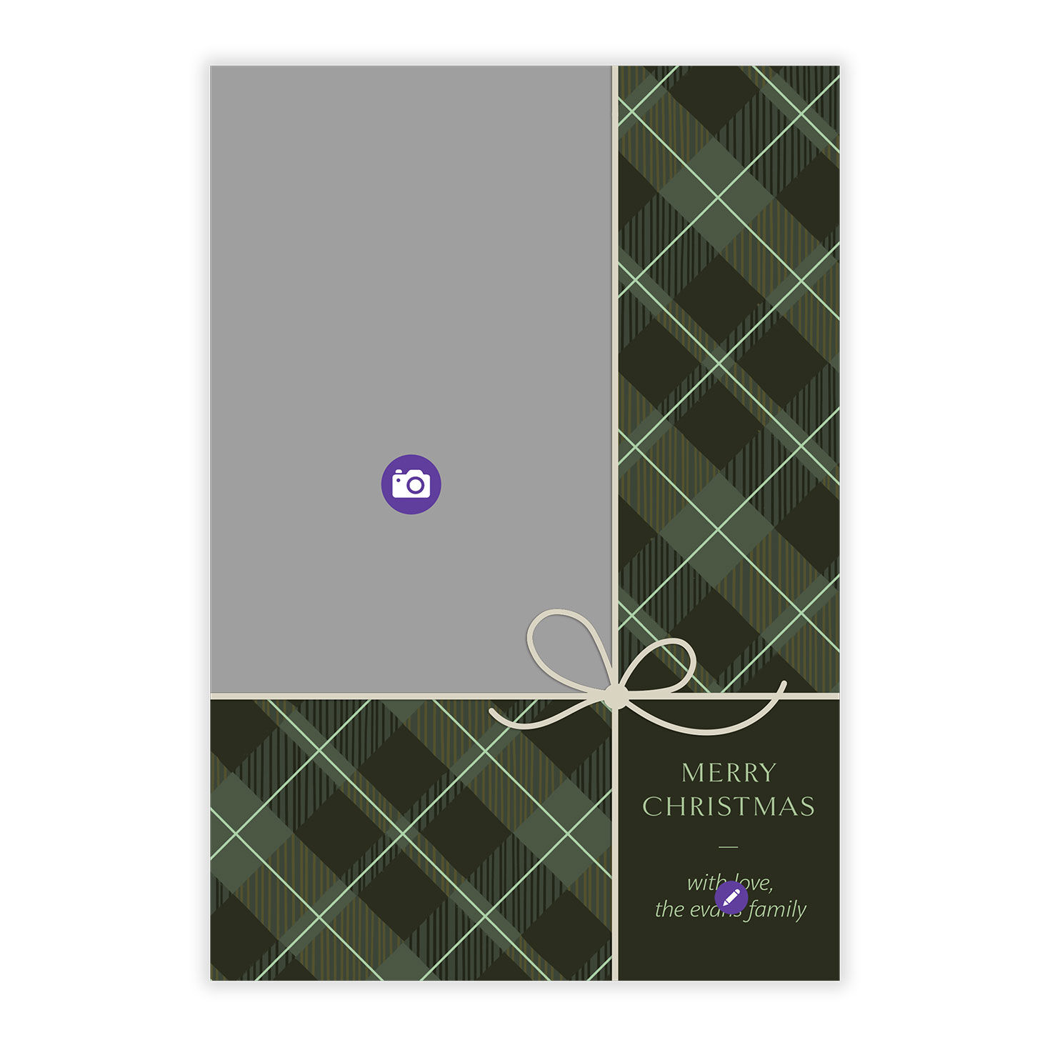 Wrapped in Plaid Flat Christmas Photo Card, , large image number 5