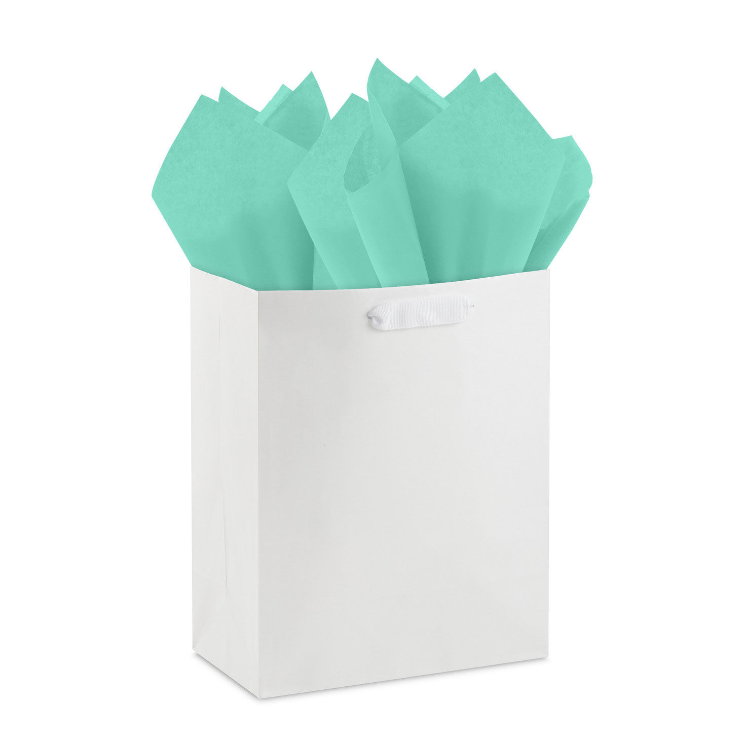 Solid Turquoise/Mint 2-Pack Tissue Paper, 6 sheets, Turquoise & Mint, large image number 4