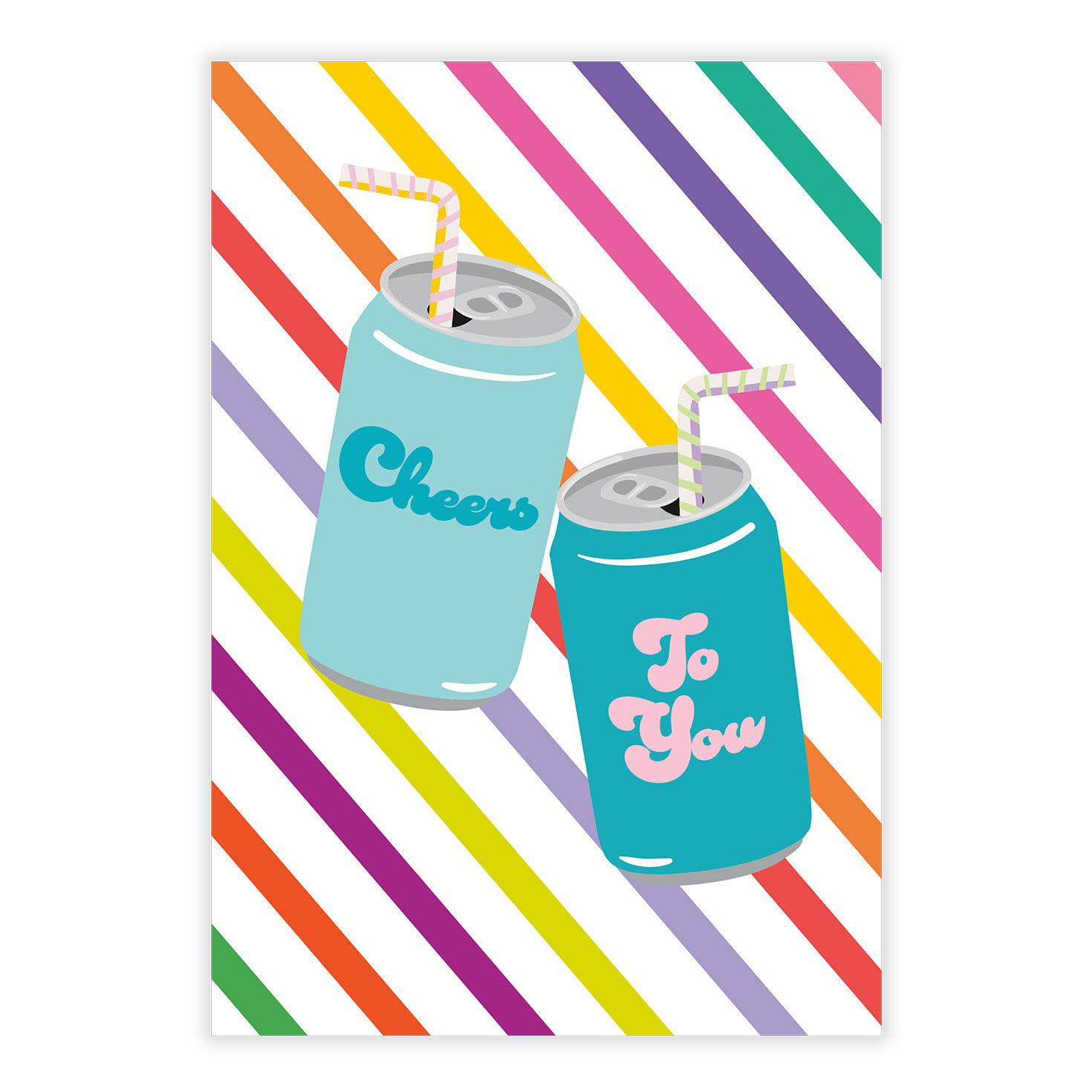 Soda Pop Cans Personalized Congratulations Card front image number 2