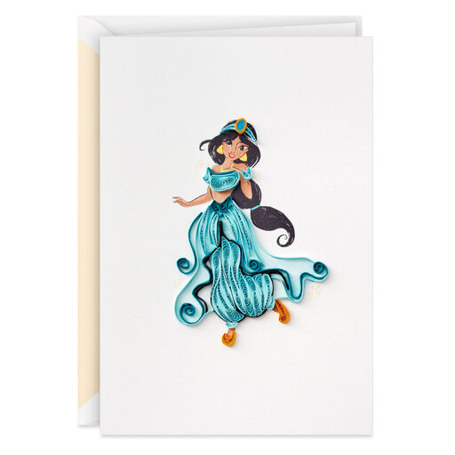 Disney Princess Jasmine Magical Day Quilled Paper Handmade Card, 