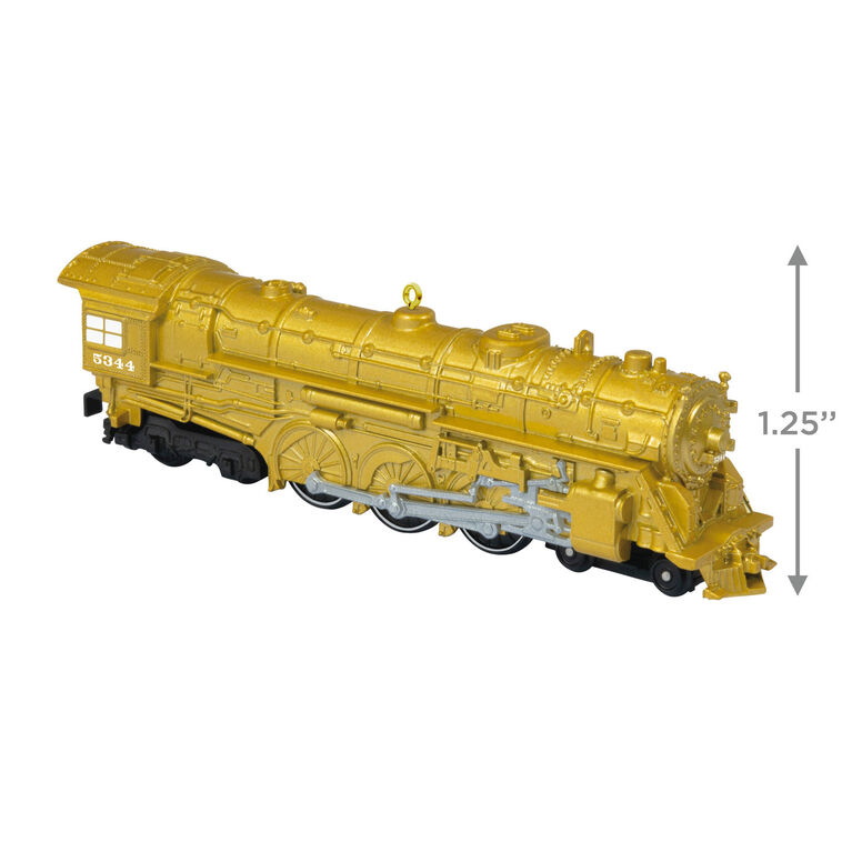 Lionel Trains Gold Locomotive Keepsake Ornament measurement image number 3