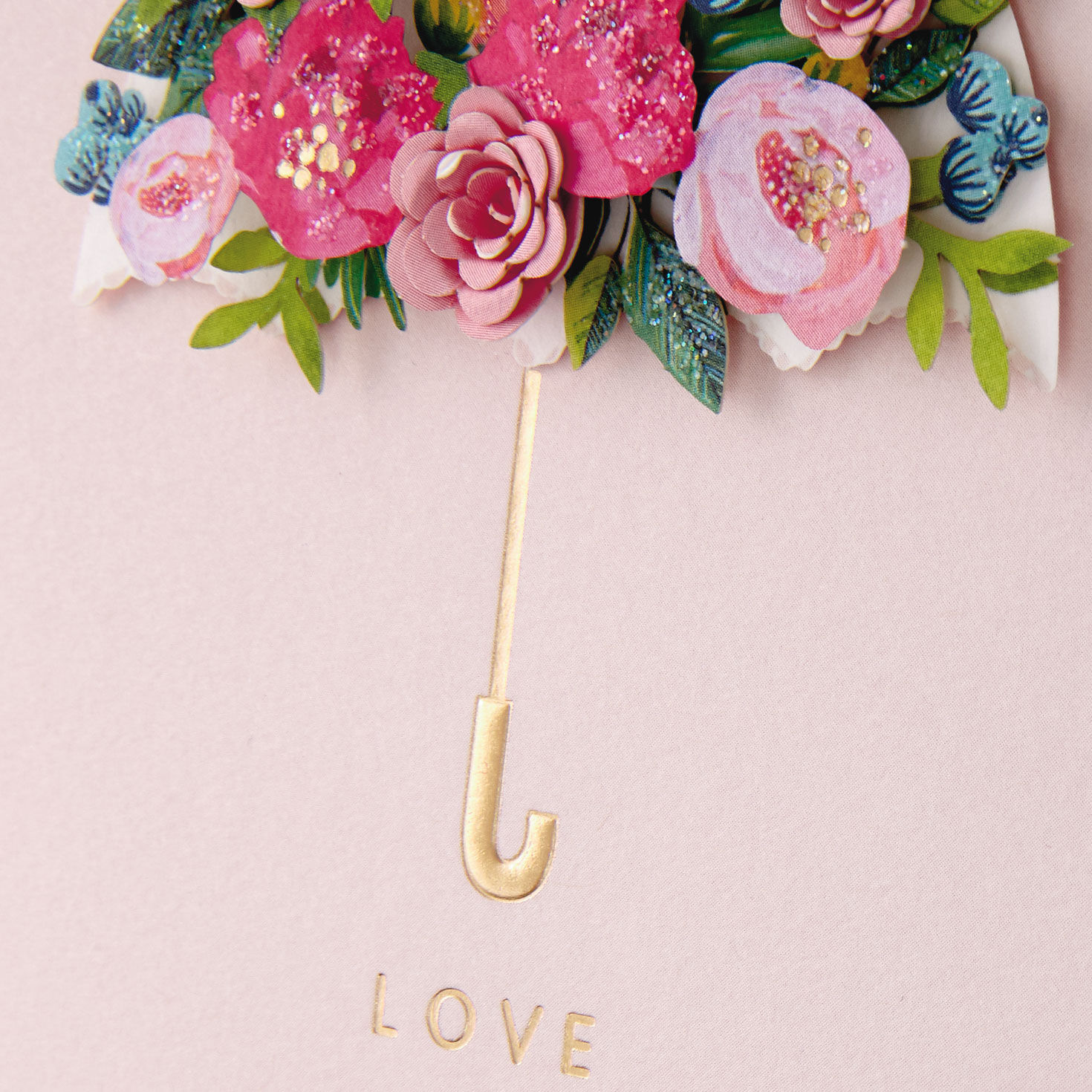 Floral Umbrella Wedding Shower Card Card Front Detail image number 4