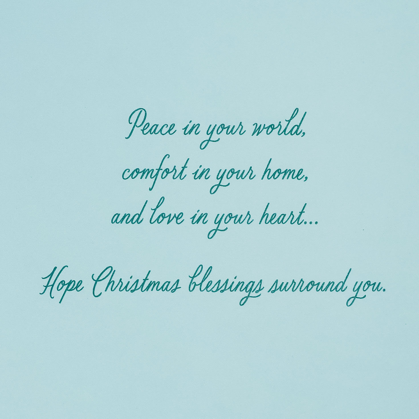 Teal Botanical Wreath Christmas Card Sentiment image number 2