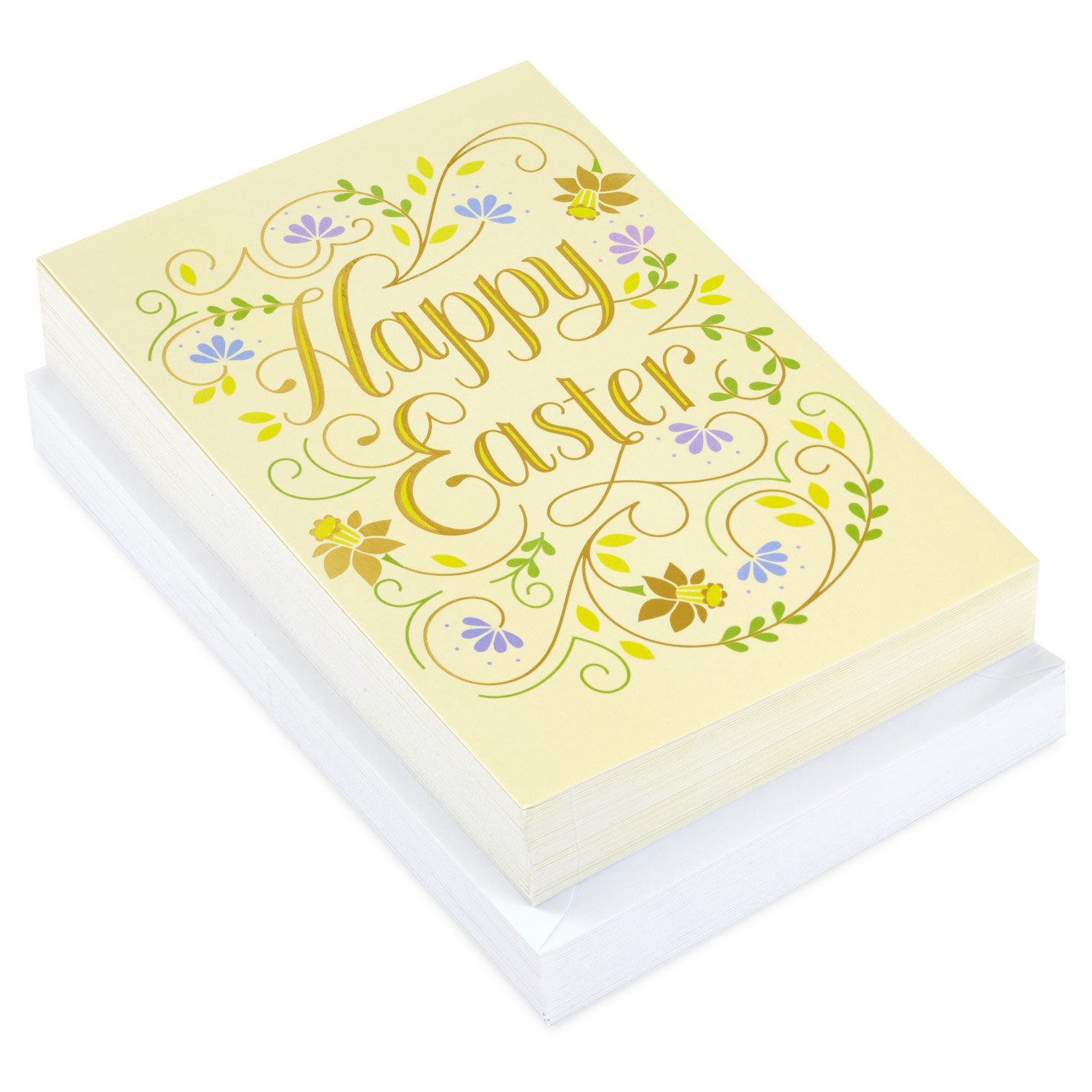 Vines and Scrolls Easter Cards, Pack of 40