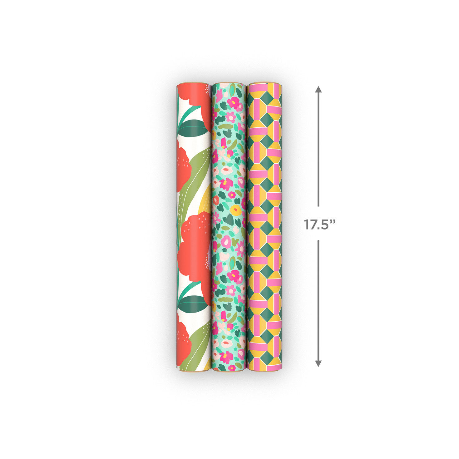 Geometric and Floral Mini Gift Wrap Rolls measurement image number 8