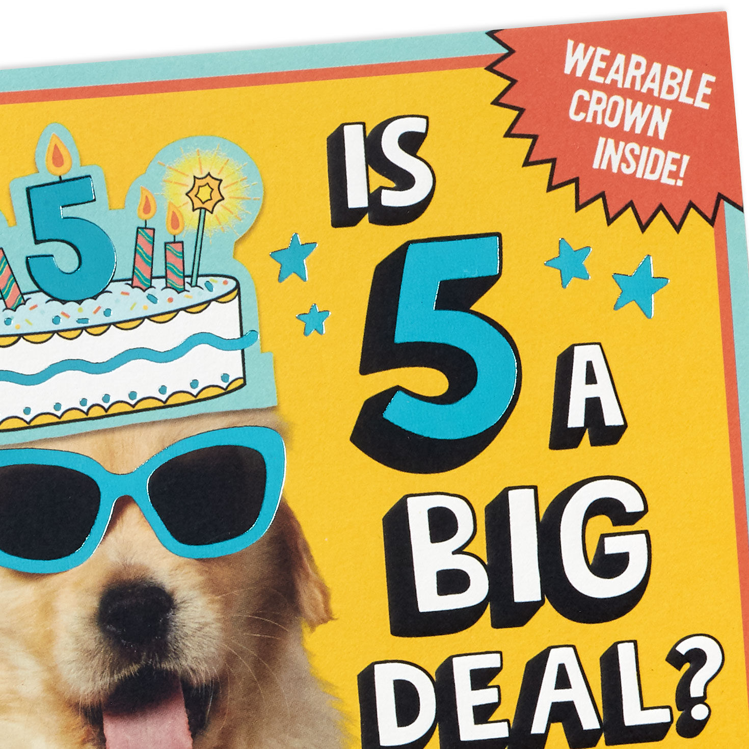 Enjoy the Royal Treatment 5th Birthday Card With Crown and Stickers for only USD 6.99 | Hallmark
