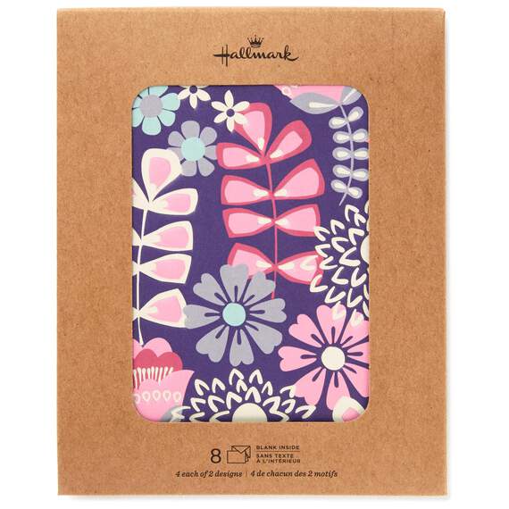 Flowers and Pattern Thank You Notes, Pack of 8, , large image number 2