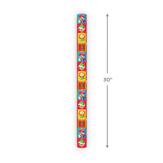 Super Mario™ on Colorful Squares Wrapping Paper, 17.5 sq. ft., , large image number 5