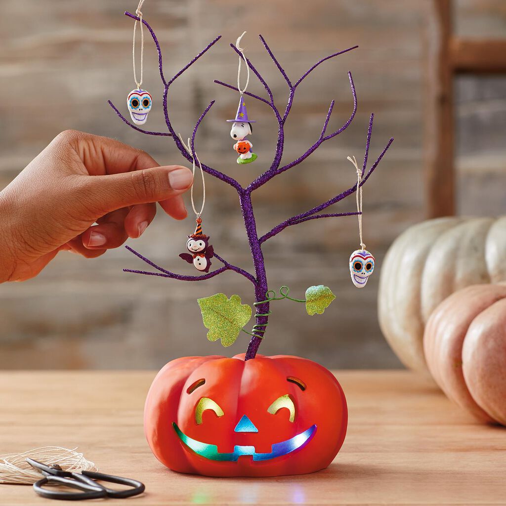 Mini Halloween Ornament Tree With Light Keepsake Ornaments