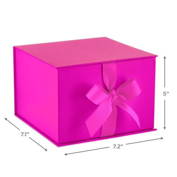 Hot Pink Large Gift Box With Shredded Paper Filler, , large image number 3