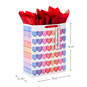 15.5" Rainbow Hearts Extra-Large Valentine's Day Gift Bag With Tissue Paper, , large image number 3